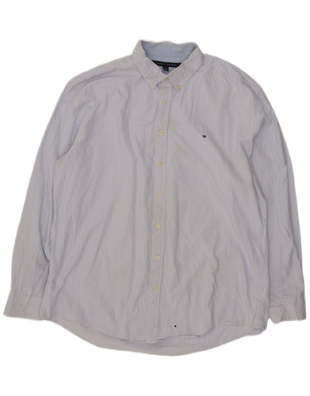 Tommy Hilfiger Chemise Homme 2XL Bleu Rayé Coton