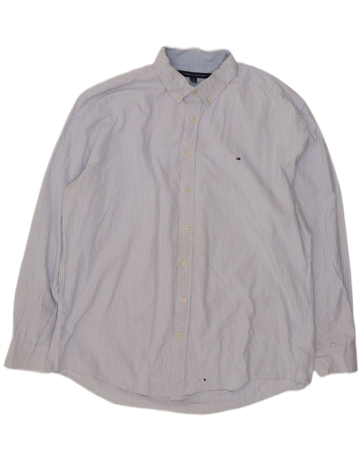 Tommy Hilfiger Chemise Homme 2XL Bleu Rayé Coton