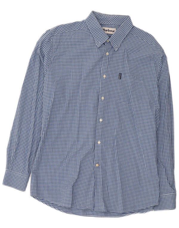 Barbour Chemise coupe ajustée pour hommes XL en coton vichy bleu