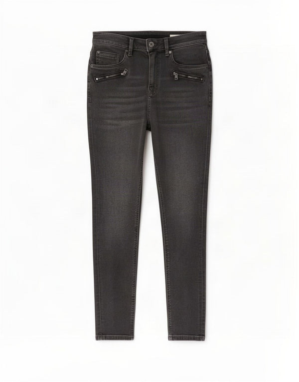 Marks & Spencer Jean skinny taille haute pour femme UK 12 Medium W27 L28 Gris
