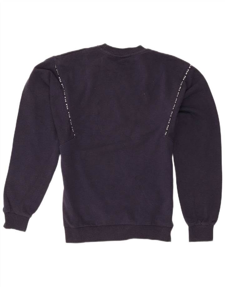 Fila Homme Graphic Sweatshirt Jumper XS Bleu Marine Coton