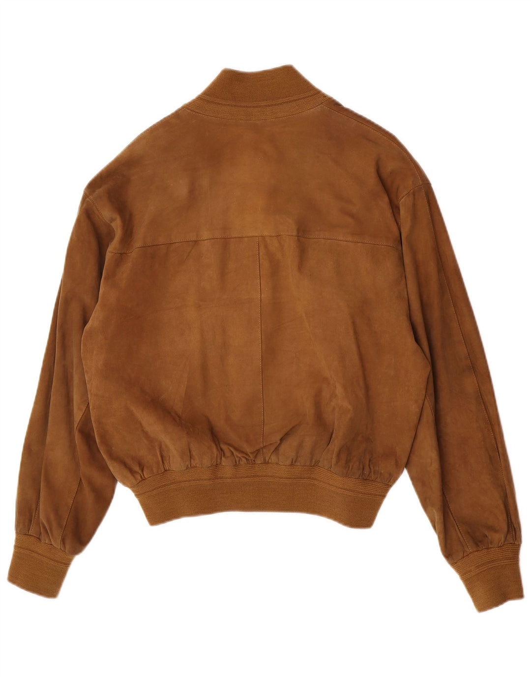 vintage Femme Veste Bomber En Daim Surdimensionnée IT 44 Beige Moyen