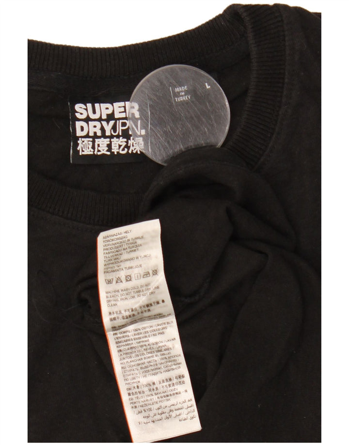 Superdry T-Shirt Homme Haut Large Noir Coton