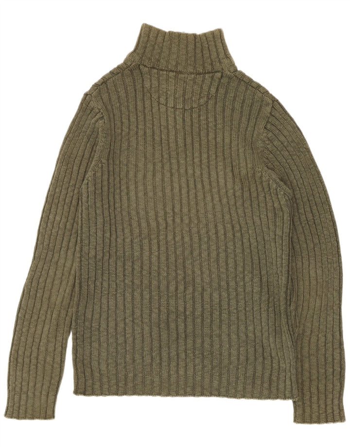 Marlboro Classics Pull à col zippé pour homme Grand coton kaki