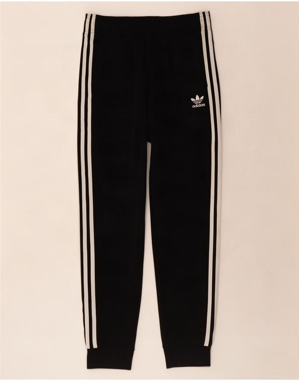 Adidas Boys Tracksuit Trousers Joggers 13-14 Years Black Polyester