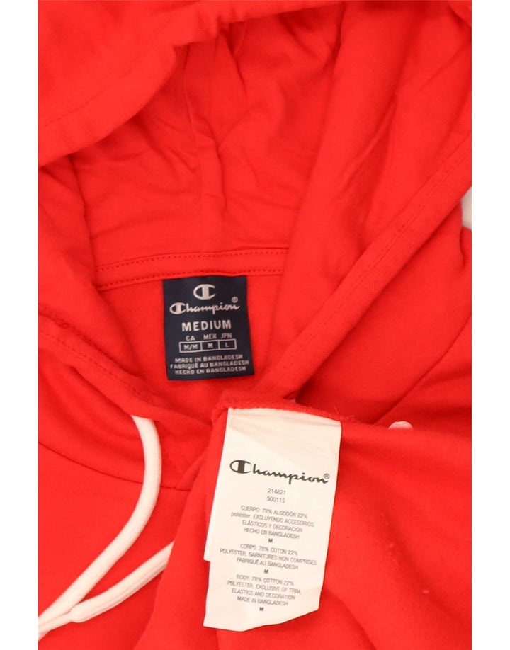 Champion Pull à Capuche Graphique Homme Rouge Moyen Coton Rayé