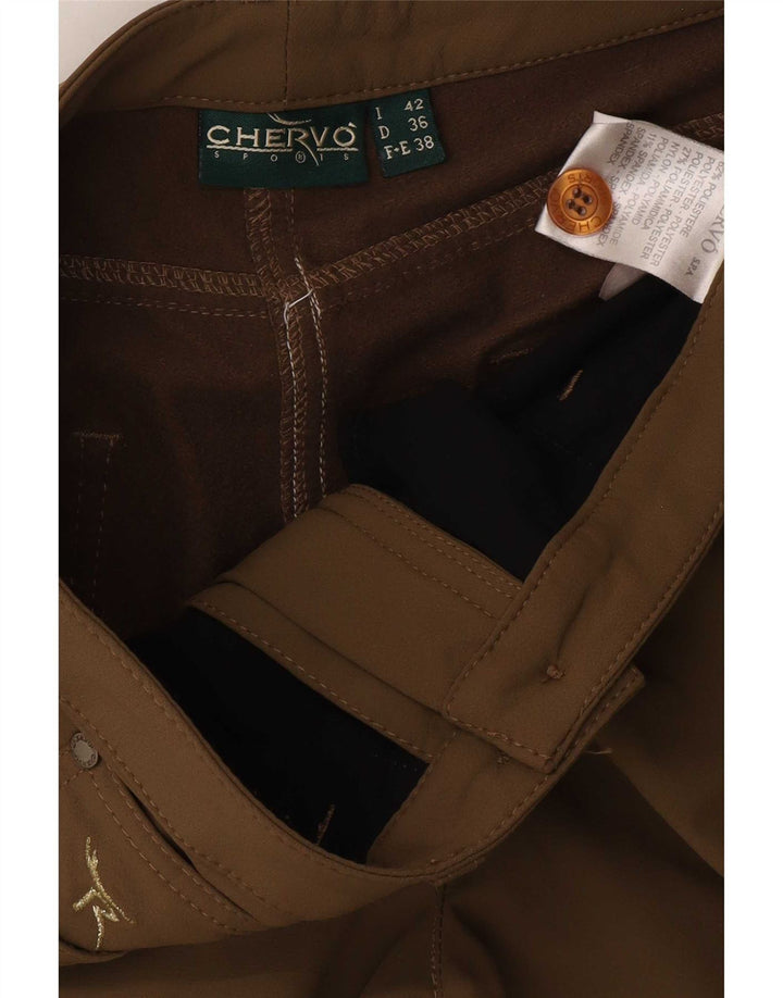 Chervo Pantalon décontracté bootcut pour femme IT 42 Medium W28 L32 Beige Polyester