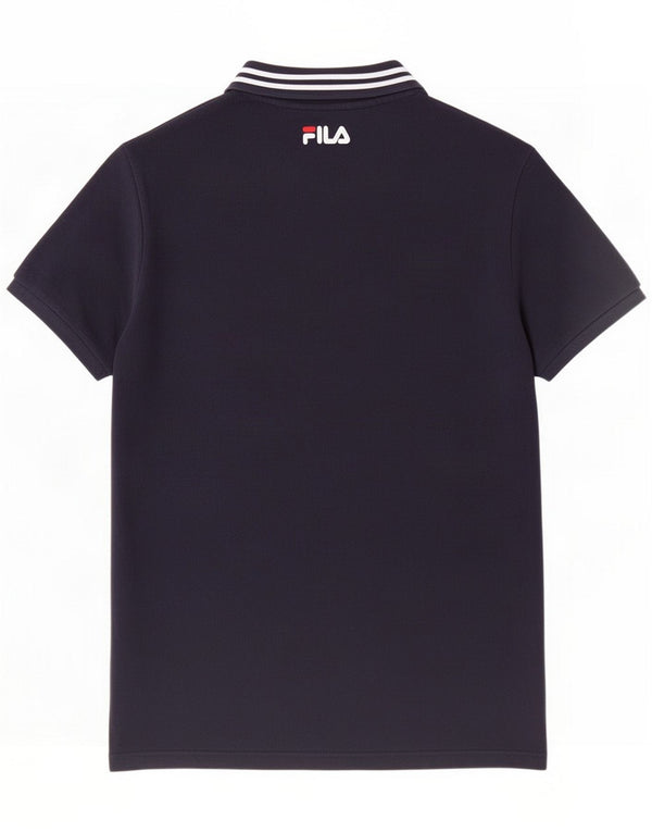 Fila Polo graphique à manches courtes pour hommes, grand coton bleu marine