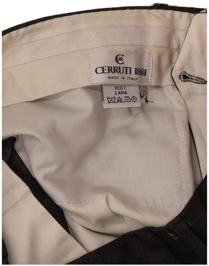 CERRUTI 1881 Pantalon de costume pour homme IT 50 Large W32 L30 Gris Classique