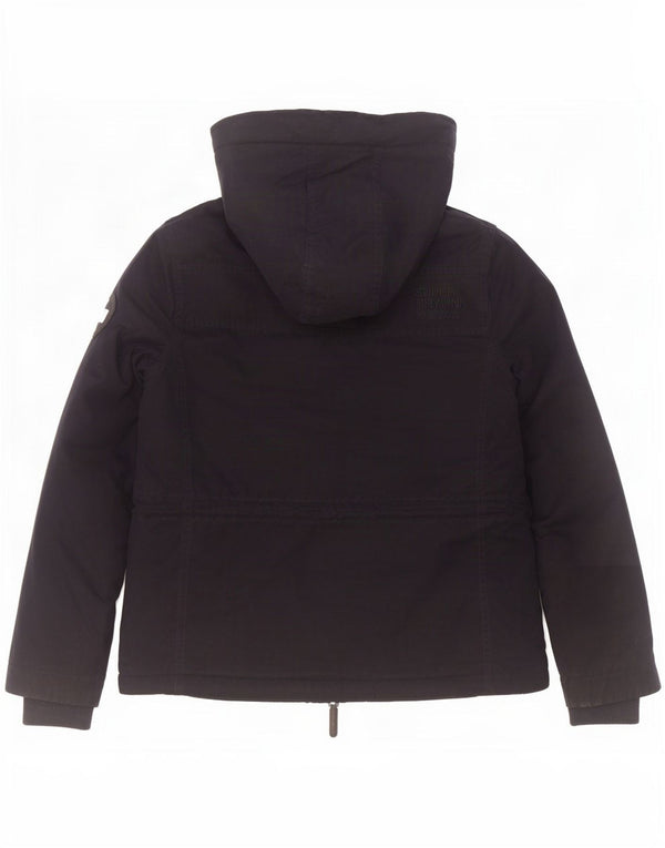 Superdry Veste coupe-vent à capuche Windparka pour femme UK 14 Bleu marine moyen