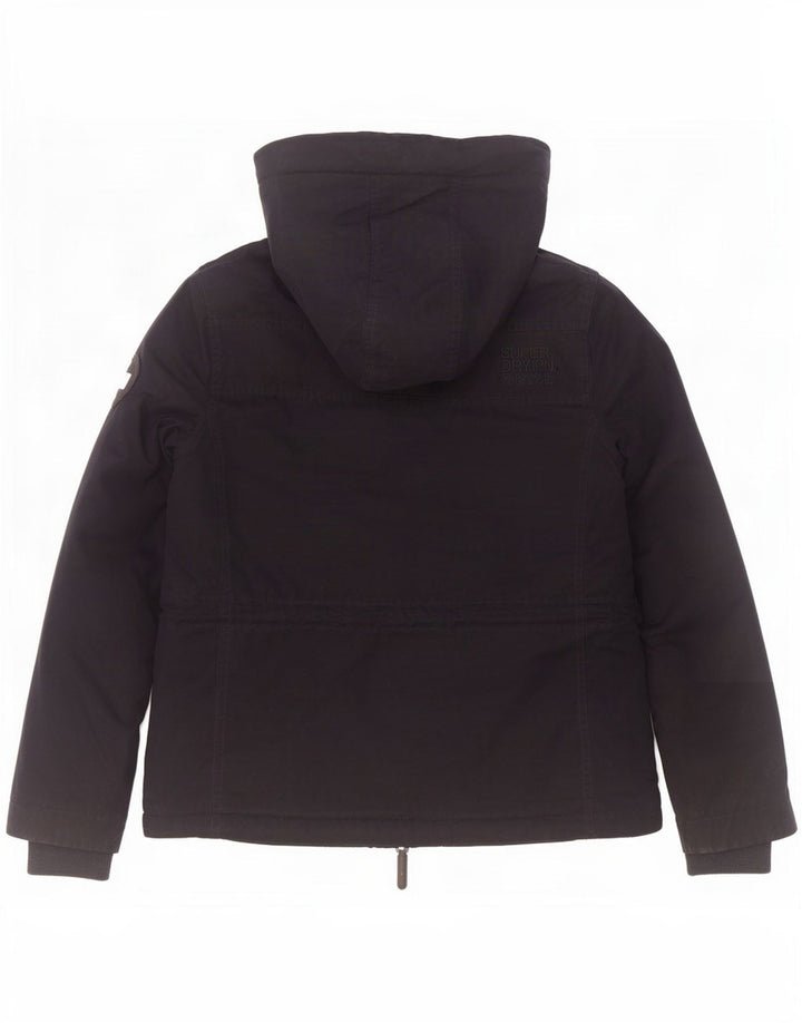 Superdry Veste coupe-vent à capuche Windparka pour femme UK 14 Bleu marine moyen