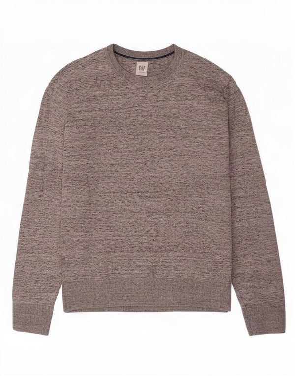 Gap Pull surdimensionné à col bateau pour femme UK 10 Petit Gris Moucheté