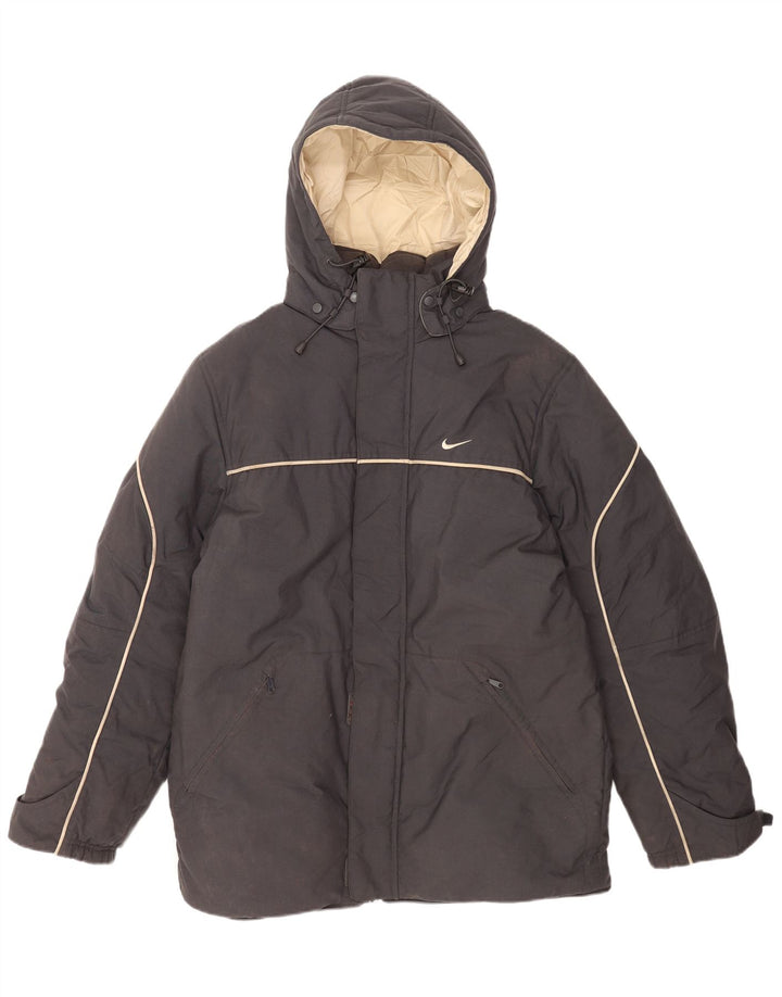 Nike Veste matelassée à capuche pour homme UK 39/41 Nylon gris moyen