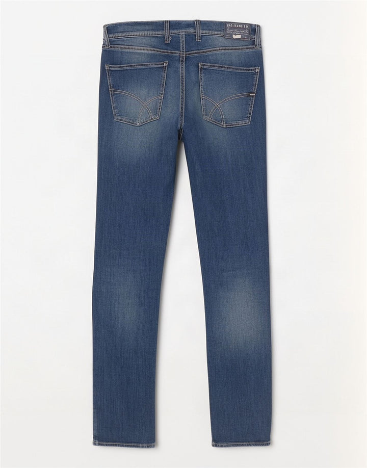 Gas Jean Slim Homme W32 L34 Bleu Coton