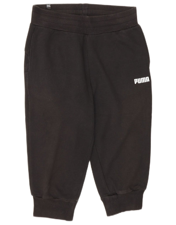 Puma Pantalon de survêtement Capri pour femme UK 10 Small Noir Coton