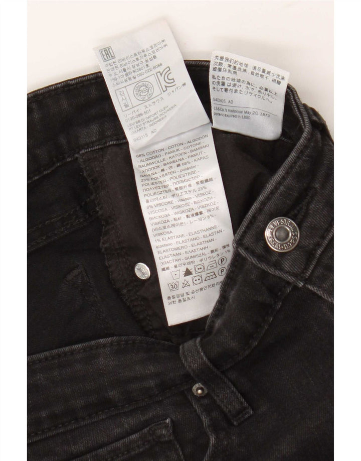 Levi's Jean Slim 712 Femme W28 L30 Coton Noir