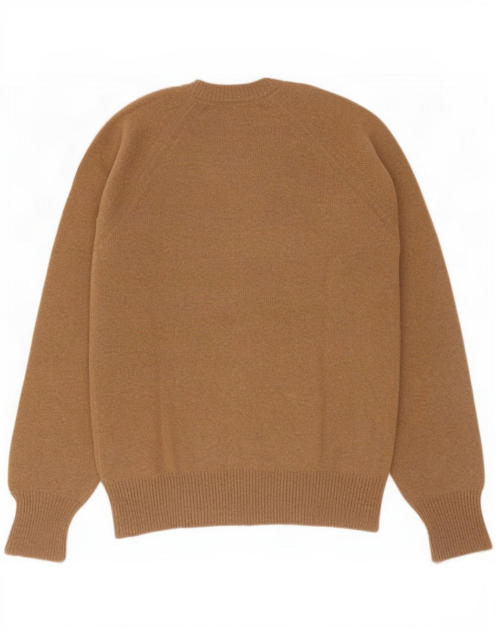vintage Homme Col V Pull Pull IT 52 Grand Marron