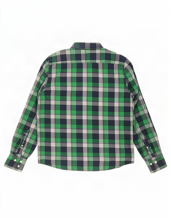 Superdry Chemise Slim Fit XL Vert Plaid Coton