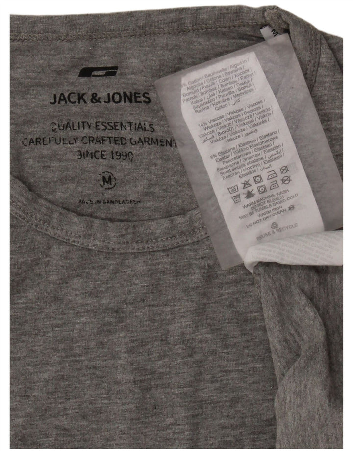 JACK & JONES T-Shirt Homme Gris Moyen Moucheté Coton