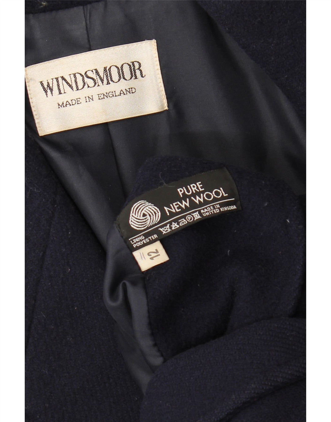 WINDSMOOR Manteau croisé surdimensionné pour femme UK 12 Bleu marine moyen