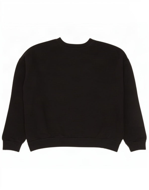 Zara Womens Graphic Sweat-shirt surdimensionné UK 16 Grand coton noir