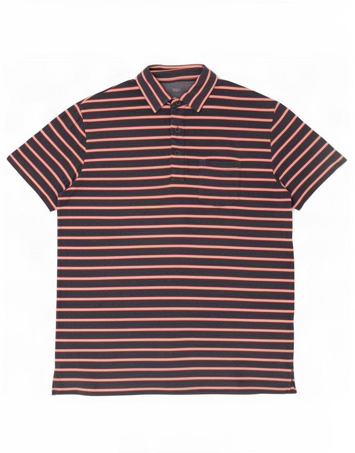 Gap Polo Homme Rayé Bleu Marine Moyen