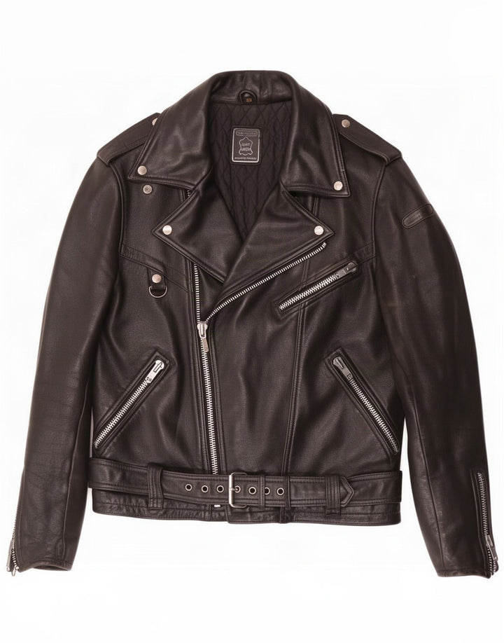 Hein Gericke Veste de motard en cuir pour homme Taille 54 XL Noir