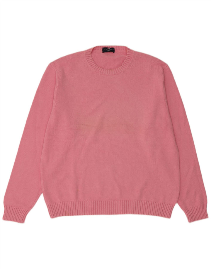 Marks & Spencer Pull à col rond Blue Harbour pour homme, grand rose
