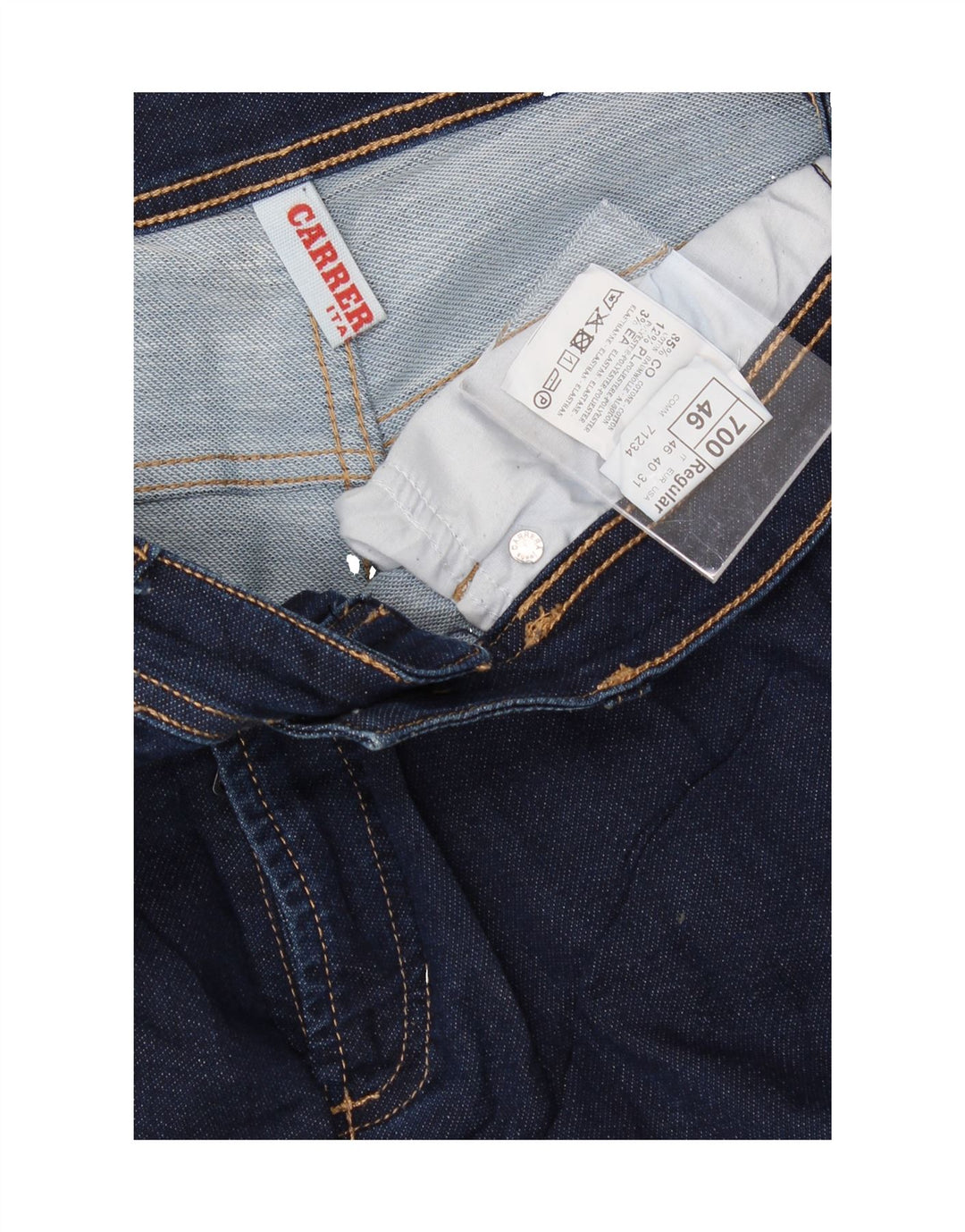 CARRERA Mens 700 Regular Straight Jeans W31 L27 Navy Blue Cotton Vintage Carrera and Second-Hand Carrera from Messina Hembry 
