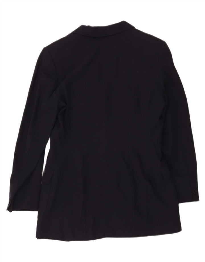Sportmax Veste Blazer Femme UK 12 Laine Bleu Marine Moyenne