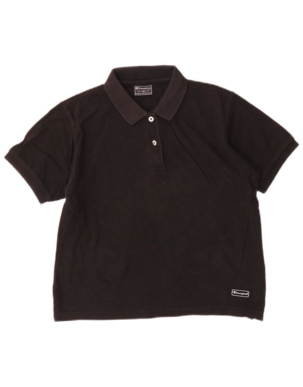 Champion Polo Femme UK 12 Coton Noir Moyen