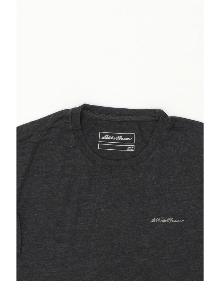 EDDIE BAUER Mens T-Shirt Top Medium Grey Flecked Cotton Vintage Eddie Bauer and Second-Hand Eddie Bauer from Messina Hembry 