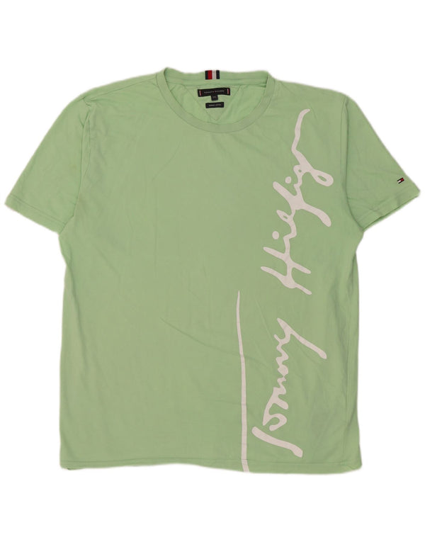 Tommy Hilfiger T-shirt graphique pour homme en coton vert 2XL