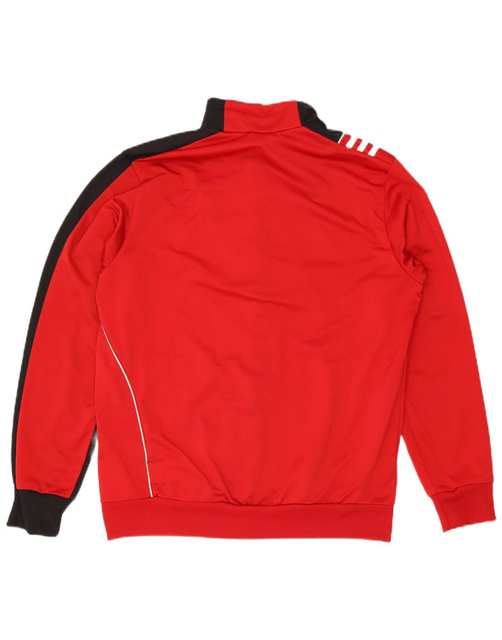 Adidas Veste de survêtement pour homme UK 42/44 Large Rouge Colorblock Polyester