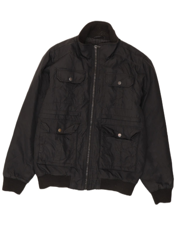 Jack & Jones Veste Bomber Homme UK 38 Medium Noir Polyester