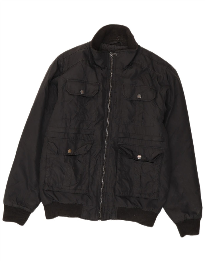 Jack & Jones Veste Bomber Homme UK 38 Medium Noir Polyester