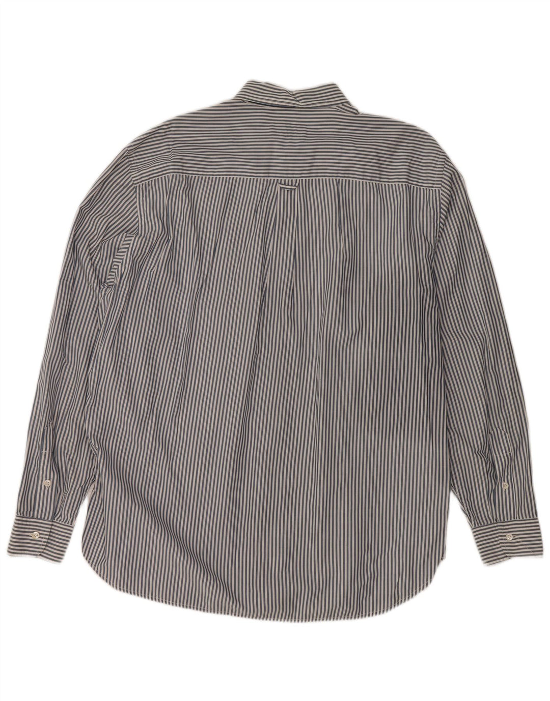 HENRY COTTONS Chemise Homme Taille 43 XL Bleu Marine Pinstripe Coton