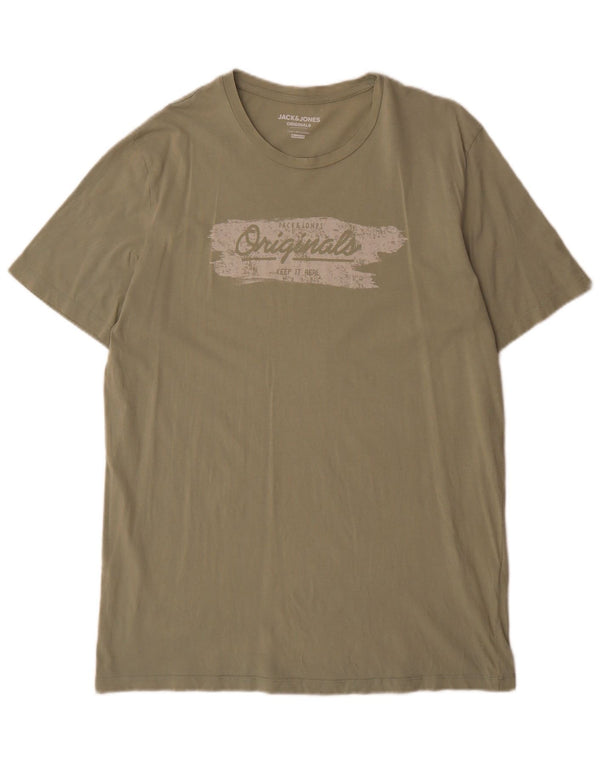 Jack & Jones T-Shirt Graphique Homme Vert XL Coton