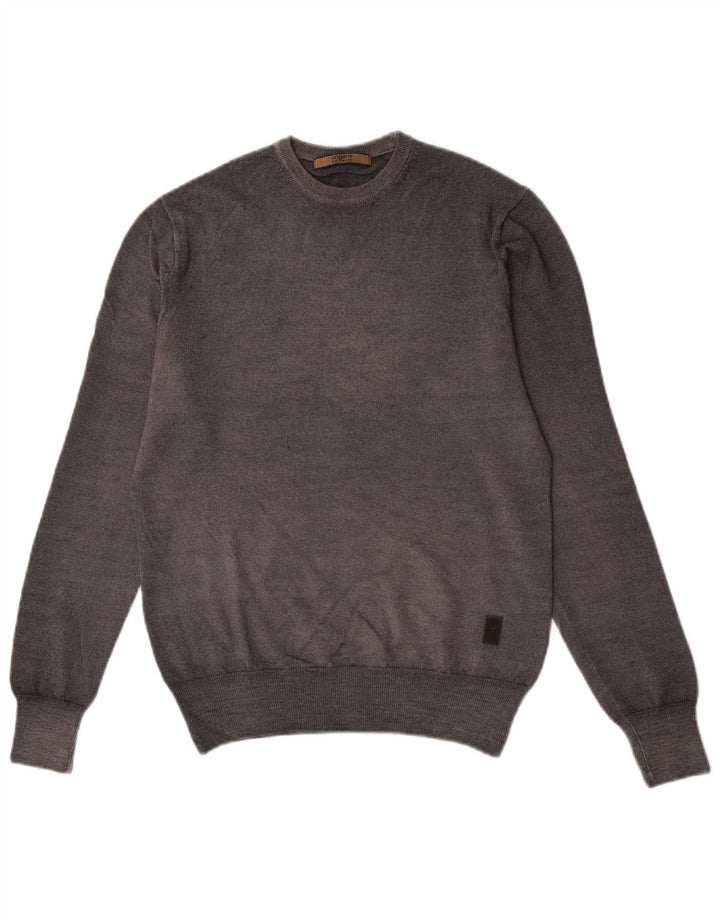 Ungaro Pull à col rond pour homme IT 48 Small Gris Laine