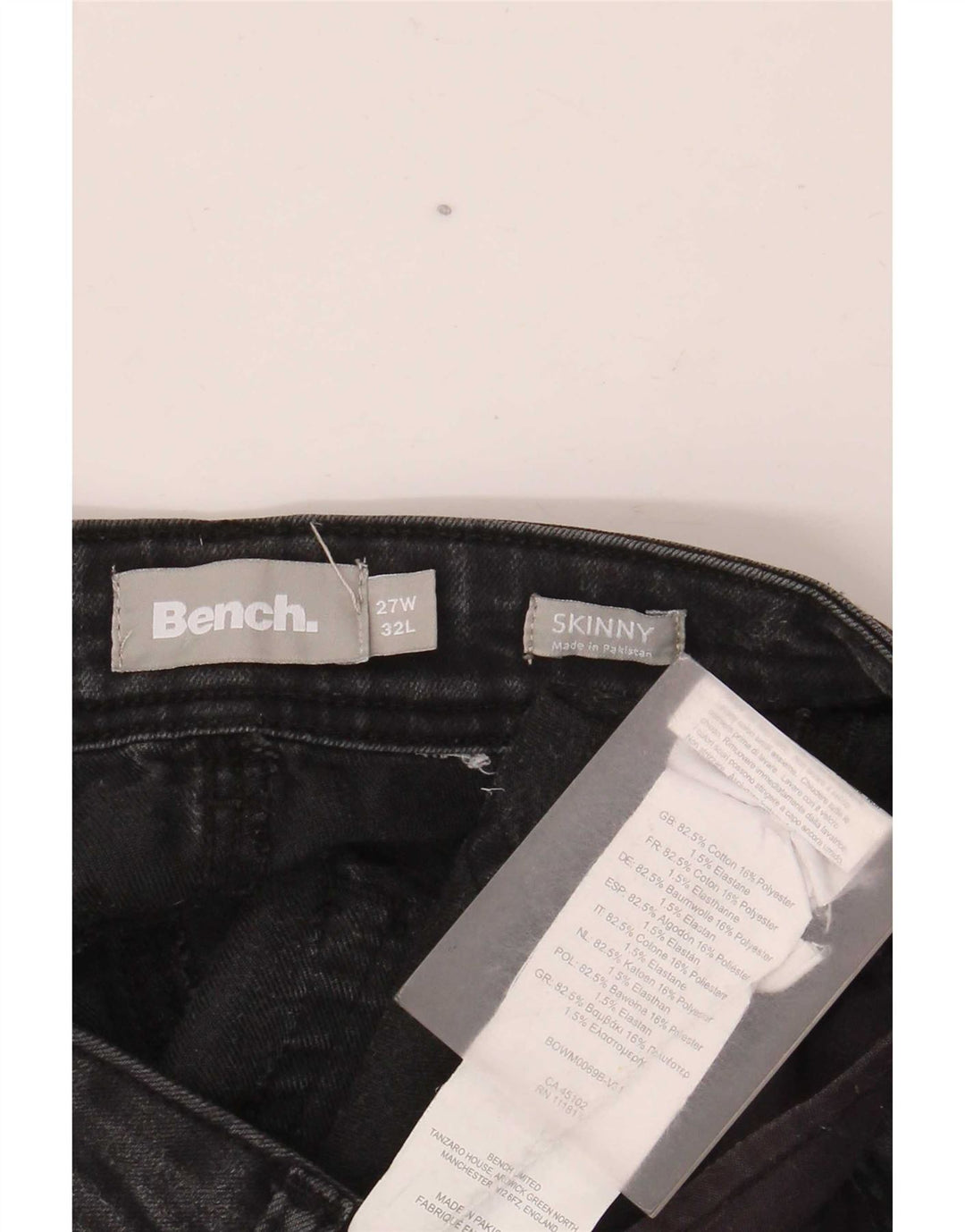 Bench Jean Skinny Femme W27 L32 Noir Coton