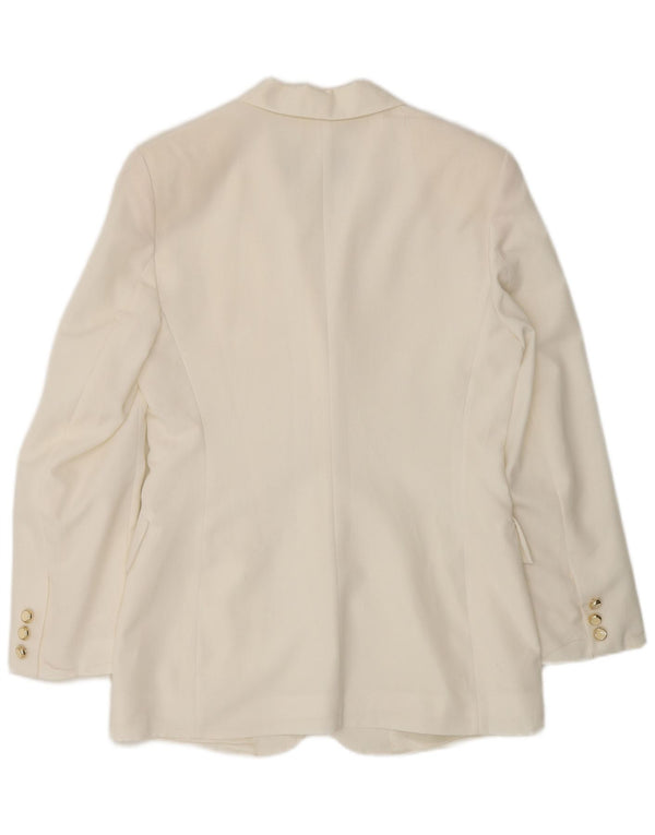 Wit Boy Veste blazer à 3 boutons pour femme UK 10 Petit blanc cassé en polyester