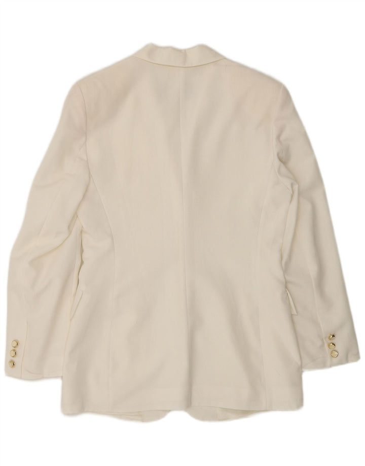 Wit Boy Veste blazer à 3 boutons pour femme UK 10 Petit blanc cassé en polyester