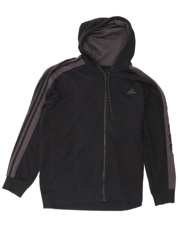 Adidas Pull à capuche zippé Climalite Graphic XL pour homme Noir Colorblock