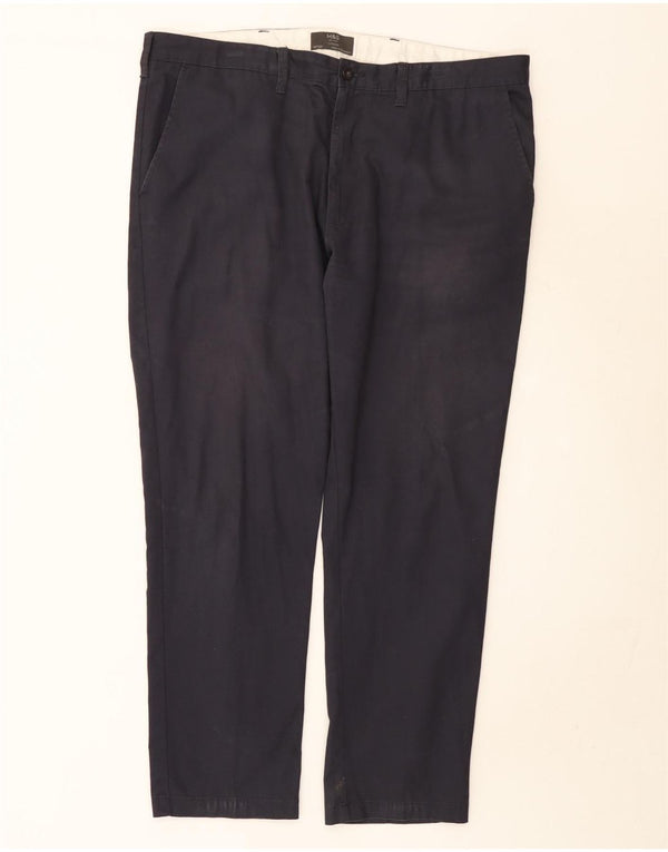 Marks & Spencer Mens Tapered Chino Trousers  W40 L29 Navy Blue Cotton