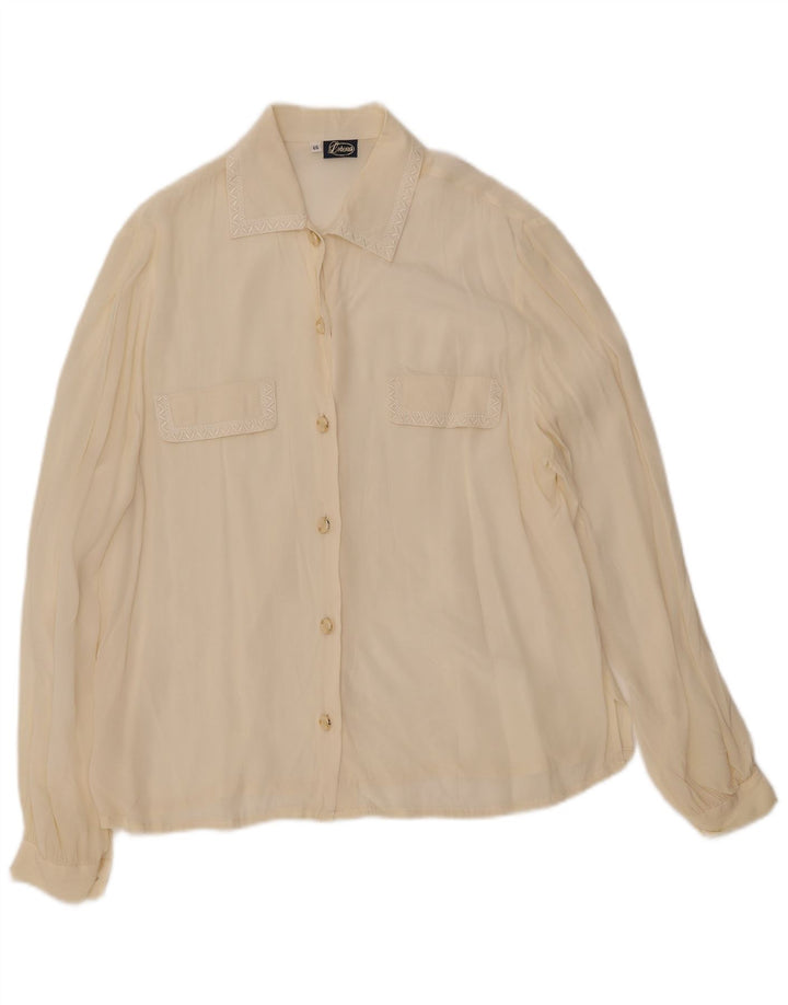 LORENA Femme Chemisier IT 46 Large Blanc Cassé