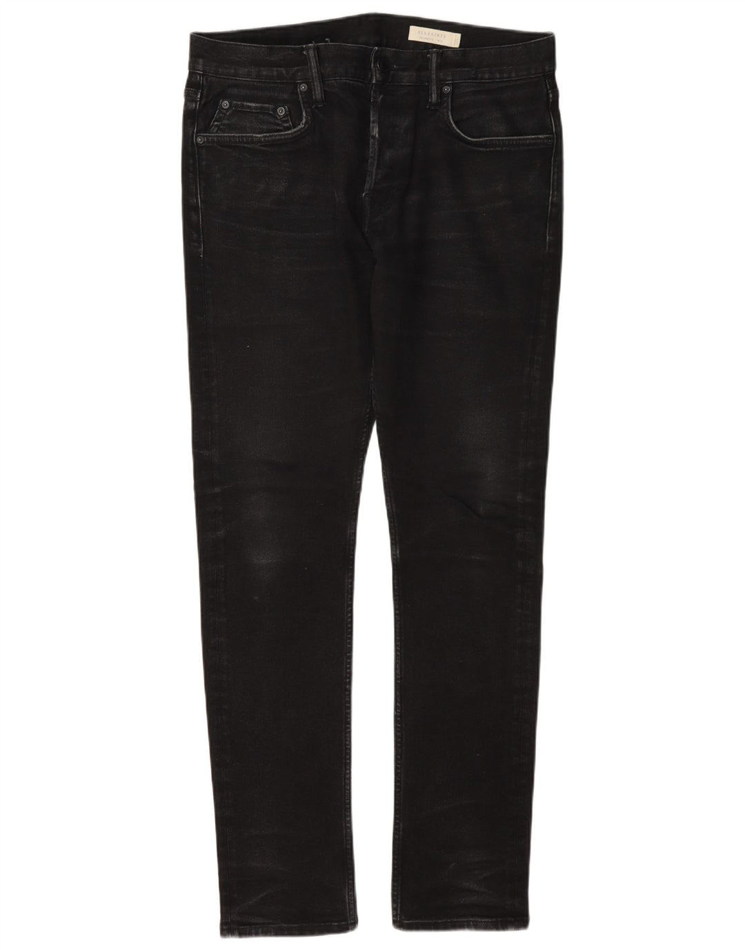 All Saints Jean Slim Cigarette W32 L32 Gris Coton Homme