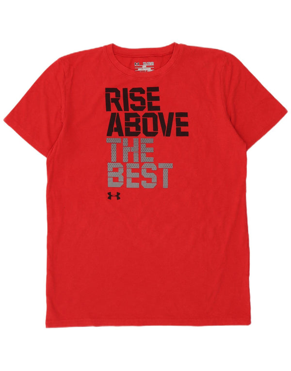 Under Armour Heat Gear Graphic T-Shirt Top 13-14 ans XL Rouge