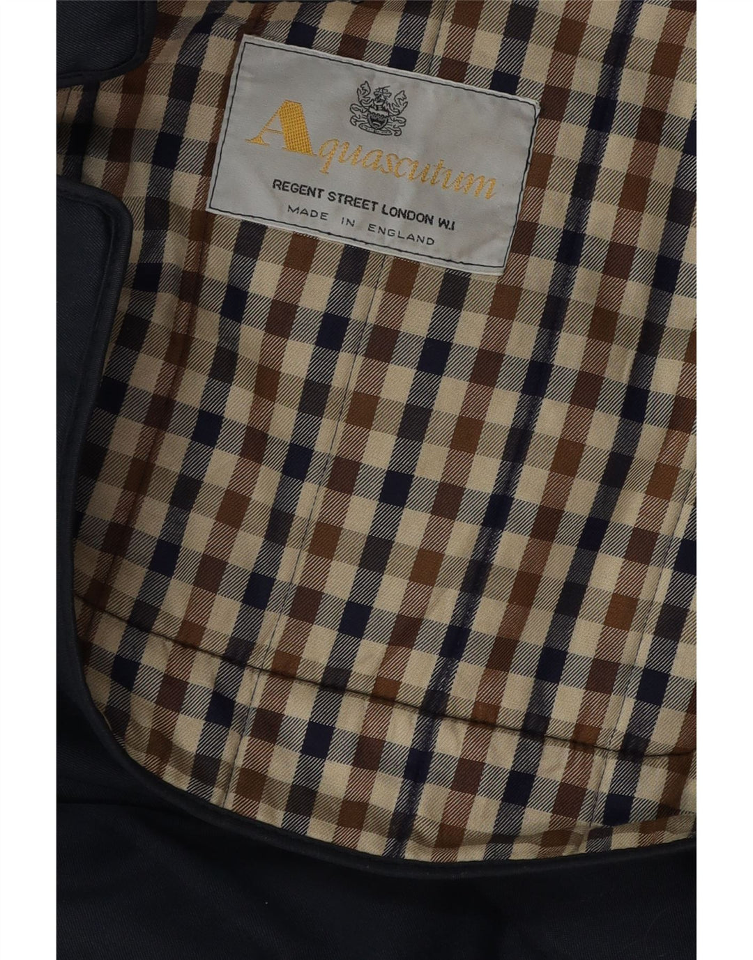 Aquascutum Pardessus pour homme UK 40 Large Bleu marine