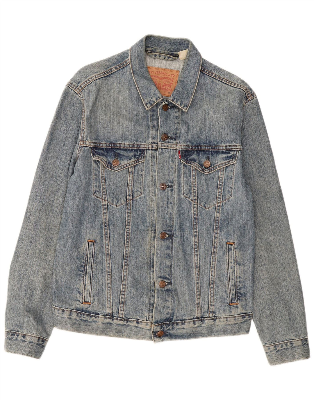 LEVI'S Veste en Jean Homme UK 38 Bleu Moyen Coton