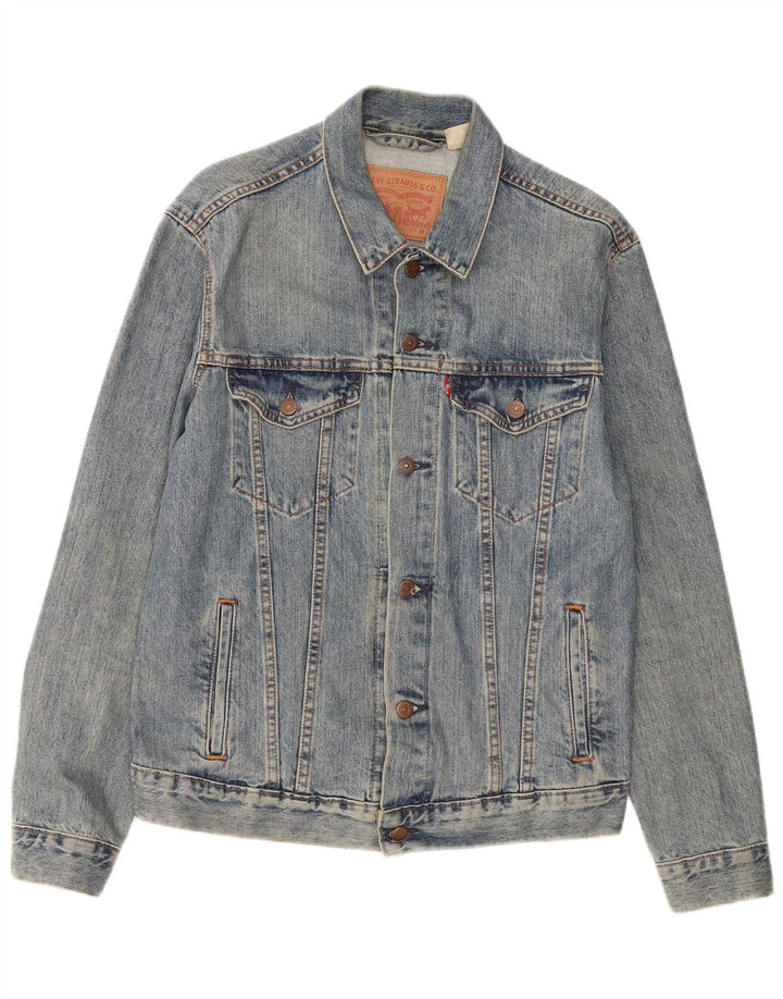 LEVI'S Veste en Jean Homme UK 38 Bleu Moyen Coton